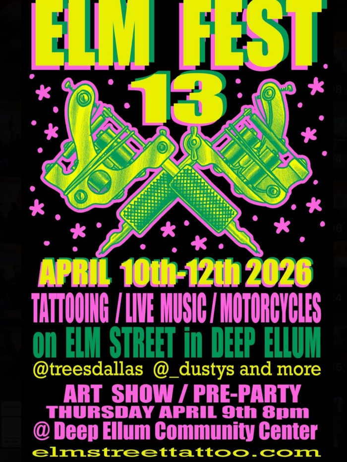 Elm Street Music & Tattoo Festival (2026) 10 April 2026