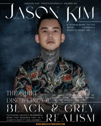 Jason Kim • The Quiet Discipline of Black & Grey Realism 26 April 2026