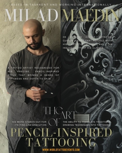 Milad Maedin • The Art of Pencil-Inspired Tattooing 20 April 2026