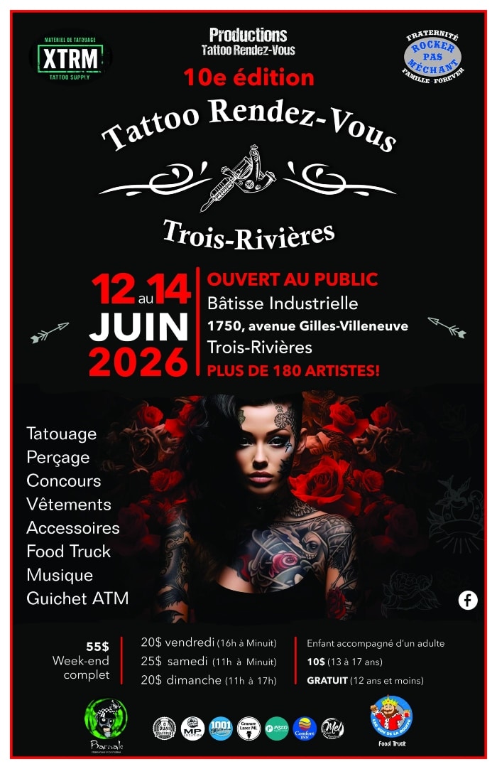 Tattoo Rendez Vous Trois Rivières 2026 12 June 2026