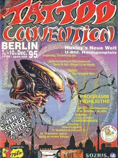 Berlin Tattoo Convention 1995 Tattoo Convention Posters Gallery 14 November 2023